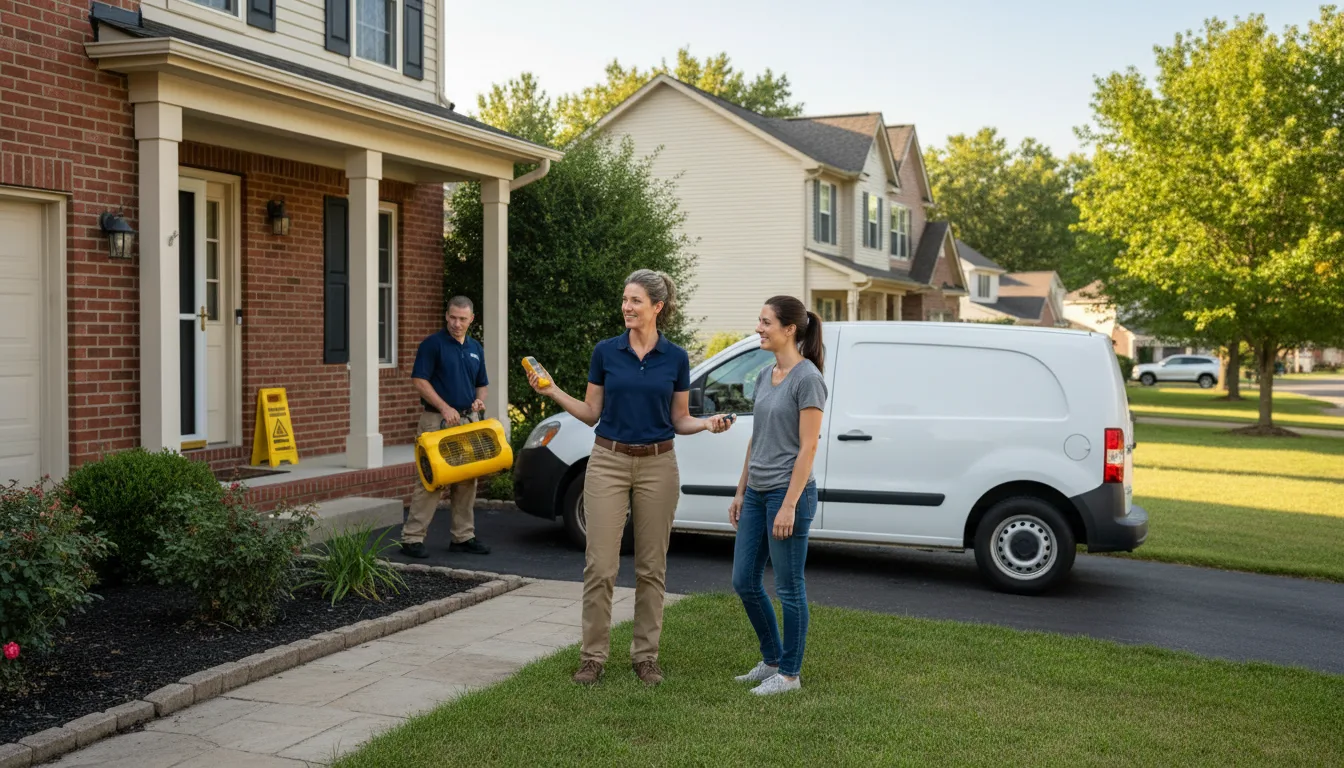 Water restoration image for Dehumidification And Cleanup Services in Camden, OH